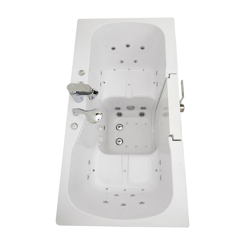 Ella Tub4Two 32"x60" Hydro + Air Massage w/ Independent Foot Massage Acrylic Two Seat Walk in Tub, Right Outswing Door, Heated Seats, 2 Piece Fast Fill Faucet, 2" Dual Drains 9