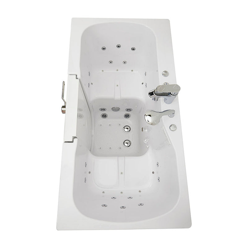 Ella Tub4Two 32"x60" Hydro + Air Massage w/ Independent Foot Massage Acrylic Two Seat Walk in Tub, Left Outswing Door, 2 Piece Fast Fill Faucet, 2" Dual Drains 9