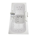 Ella Tub4Two 32"x60" Hydro + Air Massage w/ Independent Foot Massage Acrylic Two Seat Walk in Tub, Right Outswing Door, 2 Piece Fast Fill Faucet, 2" Dual Drains 9