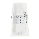 Ella Big4Two 36"x80" Hydro + Air Massage w/ Independent Foot Massage Acrylic Two Seat Walk-In-Bathtub, Right Outswing Door, Heated Seats, 2x2 Piece Fast Fill Faucet, 2" Dual Drain 9