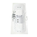 Ella Big4Two 36"x80" Hydro + Air Massage w/ Independent Foot Massage Acrylic Two Seat Walk-In-Bathtub, Left Outswing Door, 2x2 Piece Fast Fill Faucet, 2" Dual Drain 9