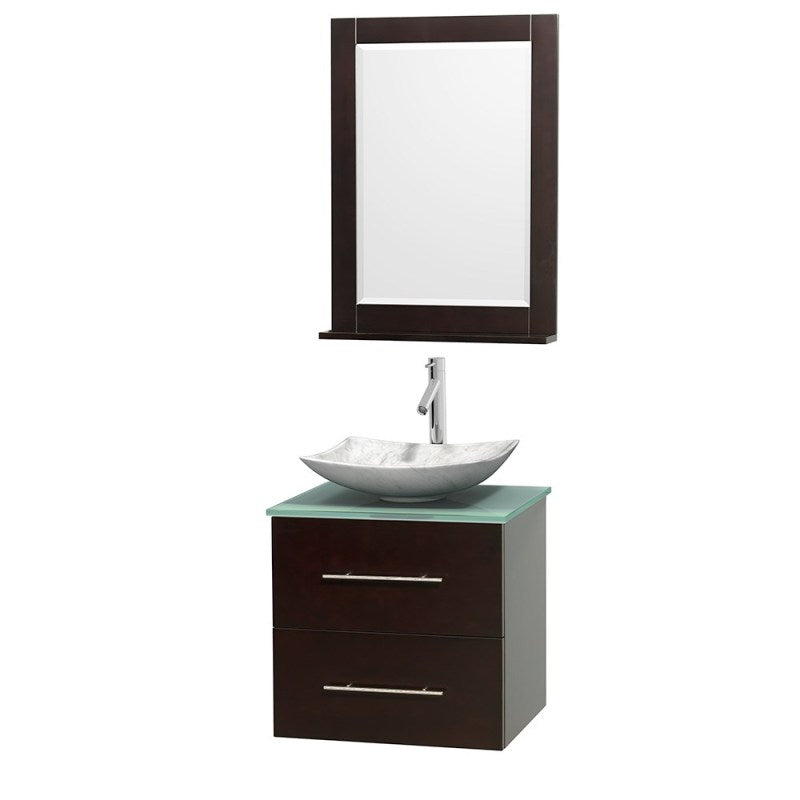 Wyndham Collection Centra 24" Single Bathroom Vanity Set for Vessel Sink - Espresso WC-WHE009-24-SGL-VAN-ESP