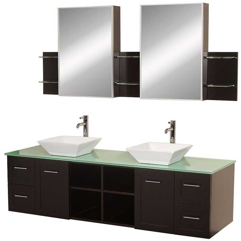 Wyndham Collection Avara 72" Wall-Mounted Double Bathroom Vanity Set - Espresso WC-WHE007-SH-72-ESP 7