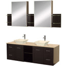 Wyndham Collection Avara 60" Wall-Mounted Double Bathroom Vanity Set - Espresso WC-WHE007-SH-60-ESP 7