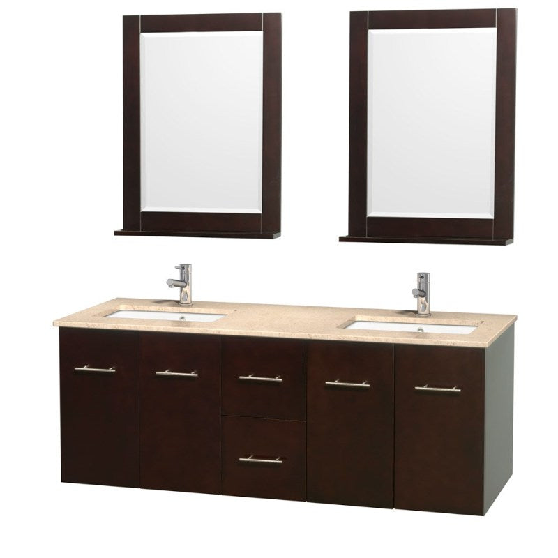 Wyndham Collection Centra 60" Double Bathroom Vanity for Undermount Sinks - Espresso WC-WHE009-60-DBL-VAN-ESP- 5