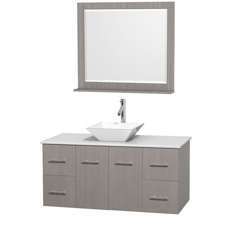 Wyndham Collection Centra 48" Single Bathroom Vanity Set for Vessel Sink - Gray Oak WC-WHE009-48-SGL-VAN-GRO 3
