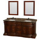 Wyndham Collection Roxbury 72" Traditional Double Bathroom Vanity - Cherry WC-J232-72-DBL-VAN-CHE
