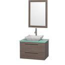 Wyndham Collection Amare 30" Wall-Mounted Bathroom Vanity Set with Vessel Sink - Gray Oak WC-R4100-30-GROAK 7