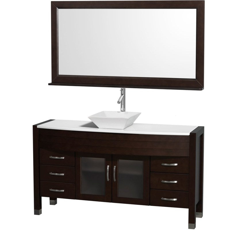 Wyndham Collection Daytona 60" Bathroom Vanity with Vessel Sink and Mirror - Espresso WC-A-W2109-60-T-ESP