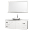 Wyndham Collection Centra 60" Single Bathroom Vanity Set for Vessel Sink - Matte White WC-WHE009-60-SGL-VAN-WHT 6