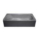 Lyons Industries Victory 4.5 ft. Right Drain Bathtub in Silver Metallic