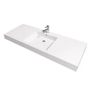 Wyndham Collection Amare 60" Single Bathroom Vanity in Glossy White, Acrylic Resin Countertop, Integrated Sink, and 58" Mirror WCR410060SGWARINTM58 3