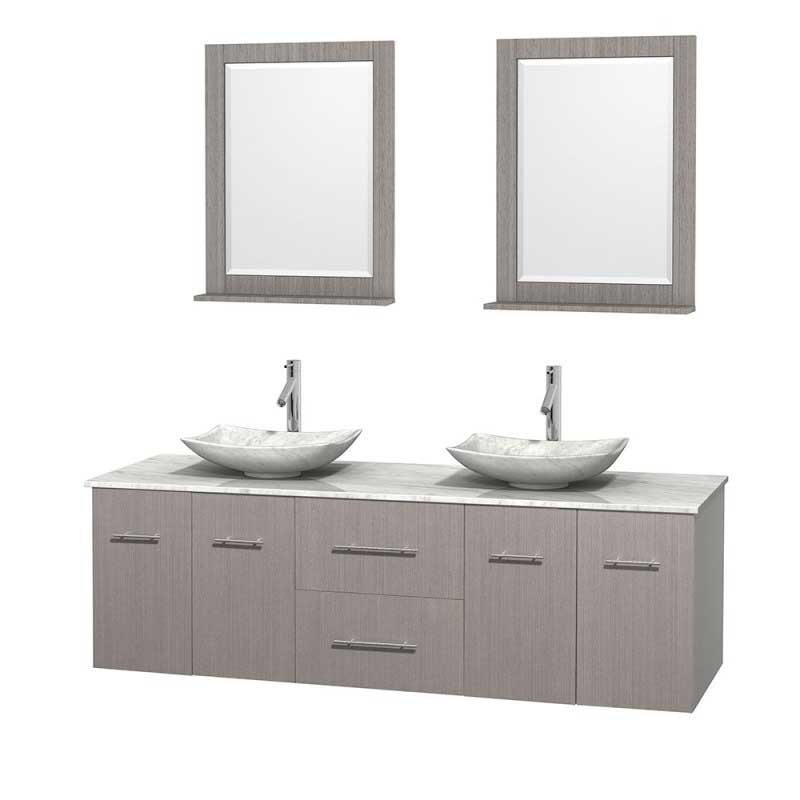 Wyndham Collection Centra 72" Double Bathroom Vanity Set for Vessel Sinks - Gray Oak WC-WHE009-72-DBL-VAN-GRO 2