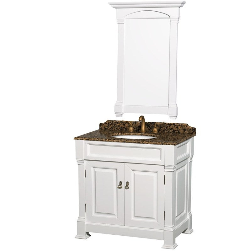 Wyndham Collection Andover 36" Traditional Bathroom Vanity Set - White WC-TS36-WHT 4