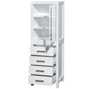 Wyndham Collection Sheffield Linen Tower - White WC-1414-LT-WHT 2