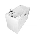 Ella's Bubbles OLA3655D-L-D TransferXXXL Air and Hydro Massage, Digital Control Walk-In Bathtub with Left Outward Swing Door, Thermostatic Faucet, Dual 2" Drains, White