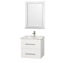 Wyndham Collection Centra 24" Single Bathroom Vanity for Undermount Sinks - Matte White WC-WHE009-24-SGL-VAN-WHT-