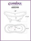 Cambridge Plumbing Acrylic Double Ended Clawfoot Bathtub 68" X 28" with no Faucet Drillings and Complete Oil Rubbed Bronze Plumbing Package 2