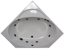 American Acrylic 48" x 48" Corner Whirlpool Tub with 8 Hydro Jets and Drain and Overflow in Venetian Bronze
