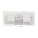 Ella Big4Two 36"x80" Hydro + Air Massage w/ Independent Foot Massage Acrylic Two Seat Walk-In-Bathtub, Right Outswing Door, Heated Seats, No Faucet, 2" Dual Drain 3