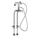 Cambridge Plumbing Clawfoot Tub Freestanding English Telephone Gooseneck Faucet & Hand Held Shower Combo-Polished Chrome
