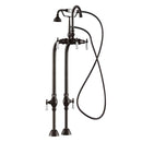 Cambridge Plumbing Clawfoot Tub Freestanding English Telephone Gooseneck Faucet & Hand Held Shower Combo-Oil Rubbed Bronze