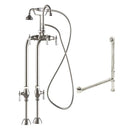 Cambridge Plumbing Complete Free Standing Plumbing Package for Clawfoot Tub Includes Free Standing Supply Lines, Faucet and drain assembly. Brushed Nickel