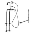 Cambridge Plumbing Complete Free Standing Plumbing Package for Clawfoot Tub Includes Free Standing Supply Lines, Faucet and drain assembly. Polished Chrome.