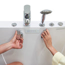 Ella Companion 32"x60" Air + Hydro Massage w/ Independent Foot Massage Acrylic Two Seat Walk-In-Bathtub, Heated Seat, Left Inward Swing Door, 2 Piece Fast Fill Faucet, 2" Dual Drains 13