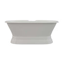 Cambridge Plumbing Cast Iron Double Ended Tub 60" X 30" with 7" Deck Mount Faucet Drillings