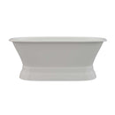 Cambridge Plumbing Cast Iron Double Ended Tub 60" X 30" with No Faucet Drillings