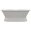 Cambridge Plumbing Cast Iron Double Ended Tub 66" X 30" with 7" Deck Mount Faucet Drillings