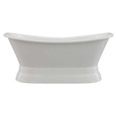 Cambridge Plumbing Cast Iron Double Ended Slipper Tub 71" X 30" with No Faucet Drillings