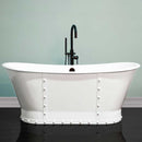 Cambridge Plumbing Cast Iron Double Slipper Skirted Bathtub 27"D x 67"L x 28"H