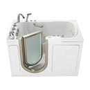 Ella Royal 32"x52" Acrylic Hydro Massage Walk-In Bathtub with Left Inward Swing Door, 5 Piece Fast Fill Faucet, 2" Dual Drain