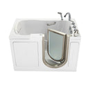 Ella Royal 32"x52" Acrylic Soaking Walk-In-Bathtub, Right Inward Swing Door, 5 Piece Fast Fill Faucet, 2" Dual Drain