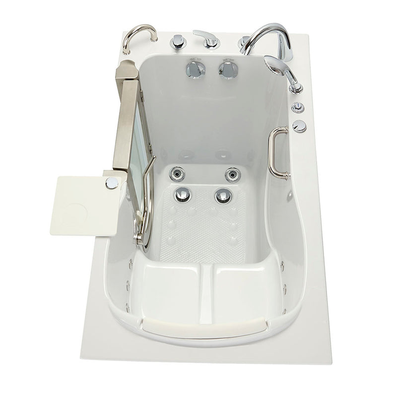 Ella Royal 32"x52" Acrylic Hydro Massage Walk-In Bathtub with Left Inward Swing Door, Heated Seat, 5 Piece Fast Fill Faucet, 2" Dual Drain 3