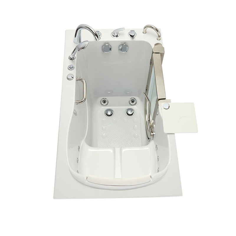 Ella Royal 32"x52" Acrylic Hydro Massage Walk-In Bathtub with Right Inward Swing Door, Heated Seat, 5 Piece Fast Fill Faucet, 2" Dual Drain 3