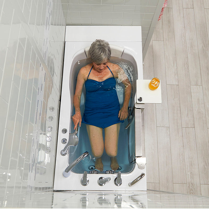 Ella Royal 32"x52" Acrylic Hydro Massage Walk-In Bathtub with Left Inward Swing Door, Heated Seat, 5 Piece Fast Fill Faucet, 2" Dual Drain 8