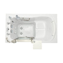 Ella Elite 30"x52" Acrylic Soaking Walk-In-Bathtub, Left Inward Swing Door, Heated Seat,  5 Piece Fast Fill Faucet, 2" Dual Drain 6