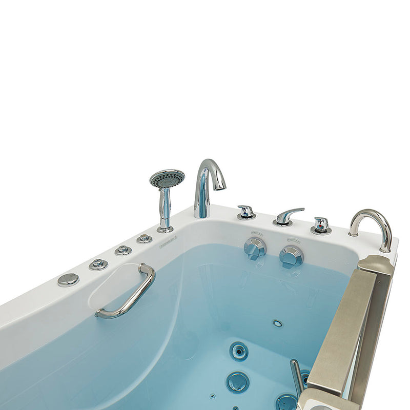 Ella Elite 30"x52" Acrylic Air and Hydro Massage Walk-In Bathtub with Right Inward Swing Door, 5 Piece Fast Fill Faucet, 2" Dual Drain 7