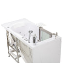 Ella Elite 30"x52" Acrylic Air and Hydro Massage Walk-In Bathtub with Left Inward Swing Door, 2 Piece Fast Fill Faucet, 2" Dual Drain 13