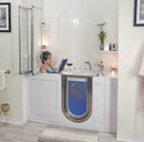 Ella 4-Fold Glass Shower Screen in Chrome Finish for Walk-In Tubs