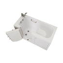 Ella Lounger 27"x60" Acrylic Soaking Walk-In-Bathtub, Left Outward Swing Door, Heated Seat,  2 Piece Fast Fill Faucet, 2" Dual Drain 7