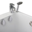 Ella Lounger 27"x60" Acrylic Soaking Walk-In-Bathtub, Left Outward Swing Door, Heated Seat,  2 Piece Fast Fill Faucet, 2" Dual Drain 2