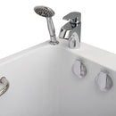 Ella Lounger 27"x60" Acrylic Soaking Walk-In-Bathtub, Right Outward Swing Door, Heated Seat,  2 Piece Fast Fill Faucet, 2" Dual Drain 2