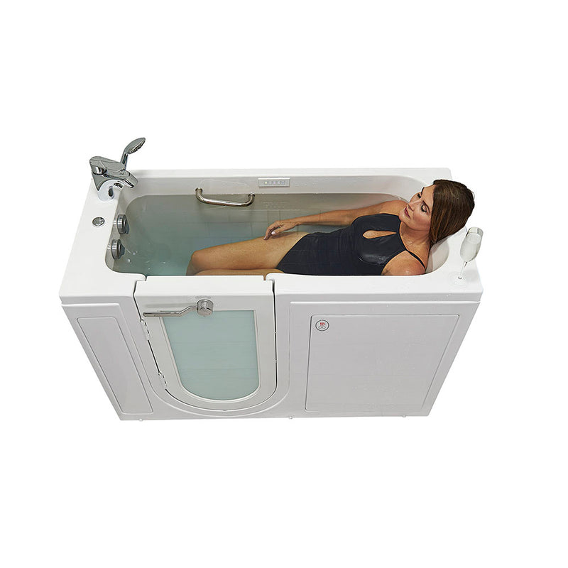 Ella Lounger 27"x60" Acrylic Air and Hydro Massage and Heated Seat Walk-In Bathtub with Left Outward Swing Door, 2 Piece Fast Fill Faucet, 2" Dual Drain, Digital Controller 11