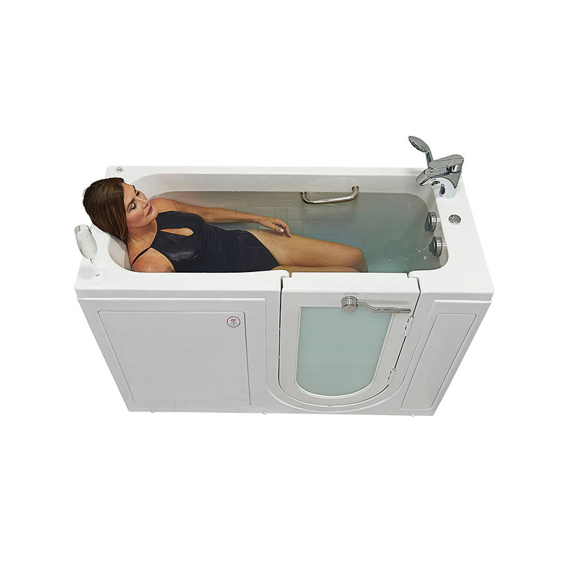 Ella Lounger 27"x60" Acrylic Hydro Massage Walk-In Bathtub with Right Outward Swing Door, Heated Seat, 2 Piece Fast Fill Faucet, 2" Dual Drain 2