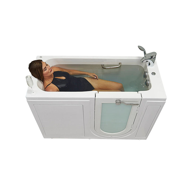 Ella Lounger 27"x60" Acrylic Hydro Massage Walk-In Bathtub with Right Outward Swing Door, 2 Piece Fast Fill Faucet, 2" Dual Drain 9