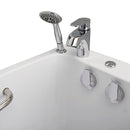 Ella Lounger 27"x60" Acrylic Hydro Massage Walk-In Bathtub with Right Outward Swing Door, 2 Piece Fast Fill Faucet, 2" Dual Drain 10